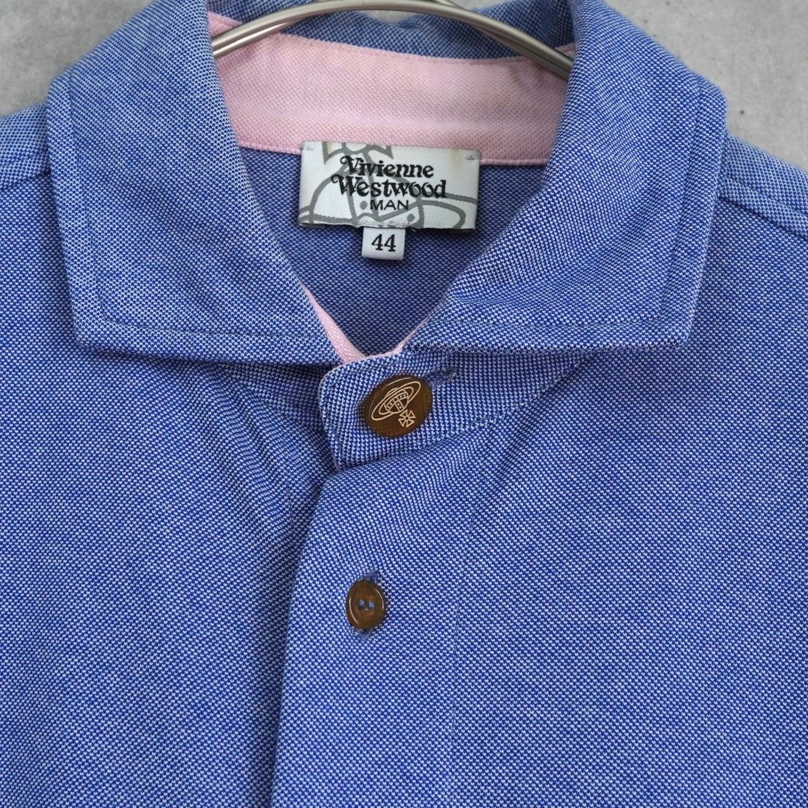 【未使用級】Vivienne Westwood オーブ総柄 長袖シャツ 青 ヴィヴィアン ウエストウッド オーブ 長袖シャツ ブルー - メルカリ