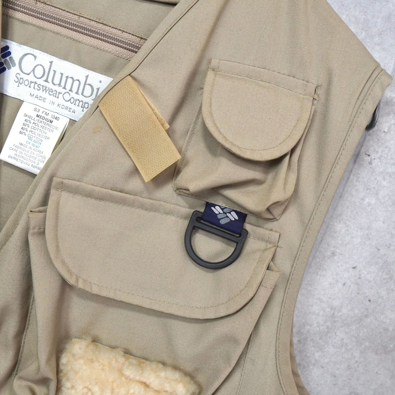 オールドコロンビアフィッシングベスト オールドビンテージ古着アメリカ コロンビア 1990's ヴィンテージ フィッシング ベスト ベージュ - メルカリ