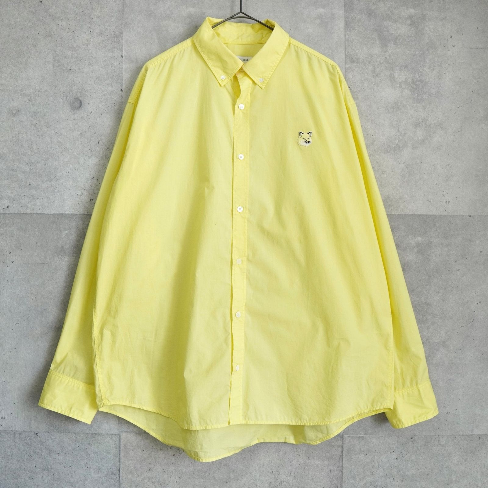 メゾンキツネ フォックスヘッド 長袖シャツ イエロー