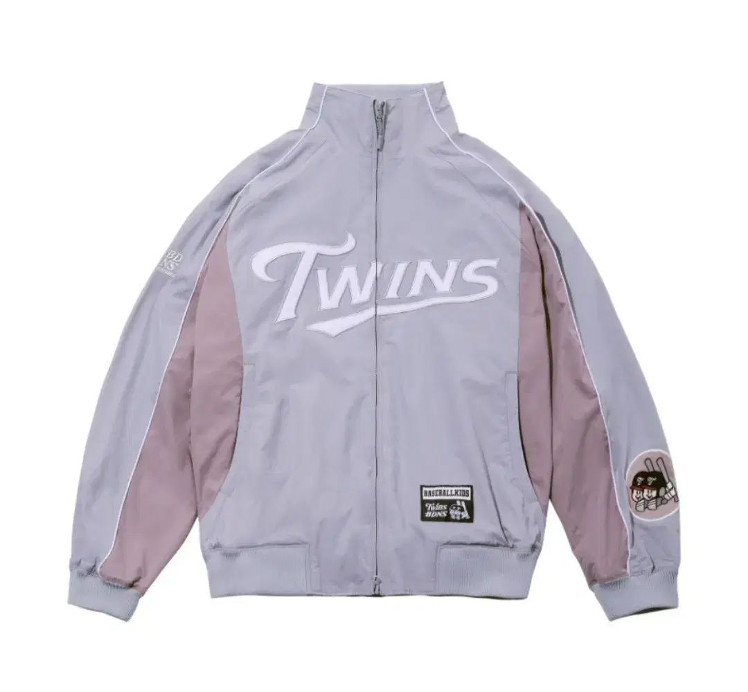 LG BDNS ダグアウト ジャケット グレー ピンク XL XXL