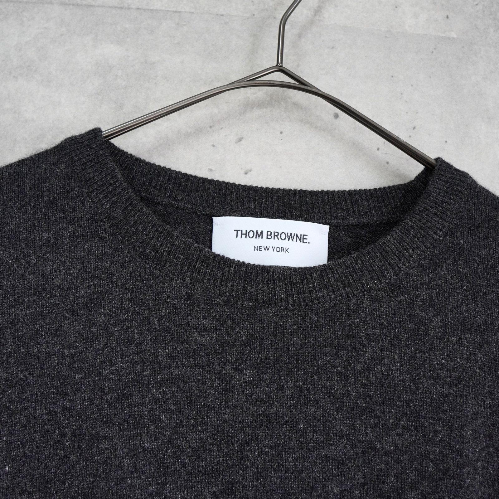 り*ー様 THOMBROWNE トムブラウン カシミヤニット ダークグレー り*ー様 THOMBROWNE トムブラウン カシミヤニット ダークグレー