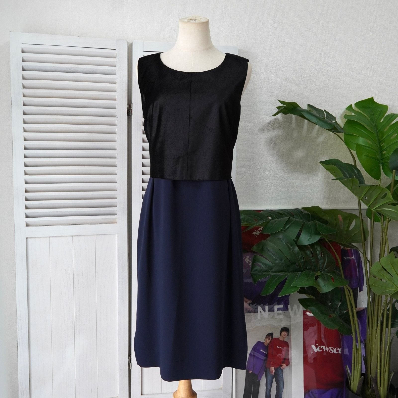 エムエムシックス メゾン マルジェラ 異素材切り替え ノースリーブ