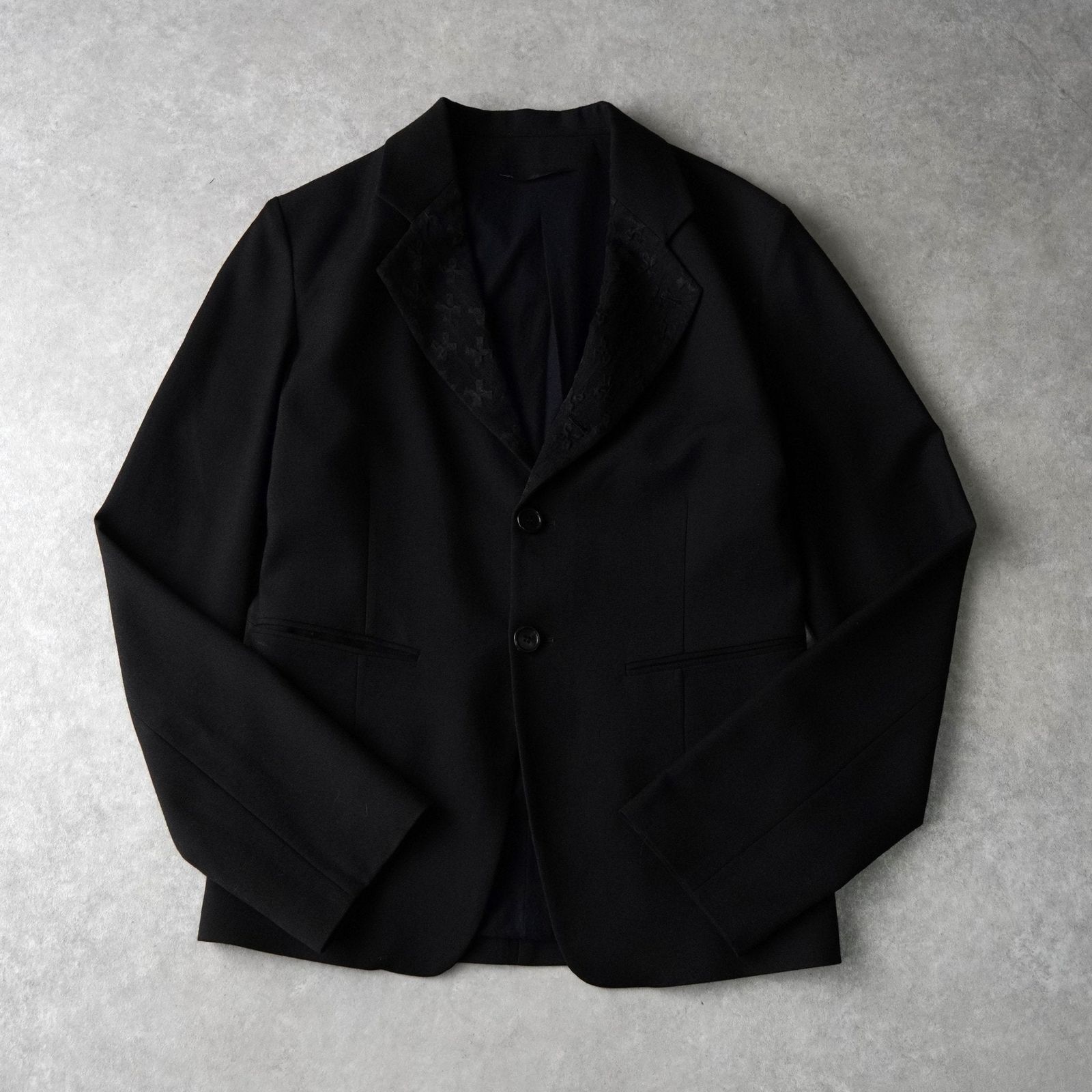 アン ドゥムルメステール クロス刺繍 シングル テーラードジャケット