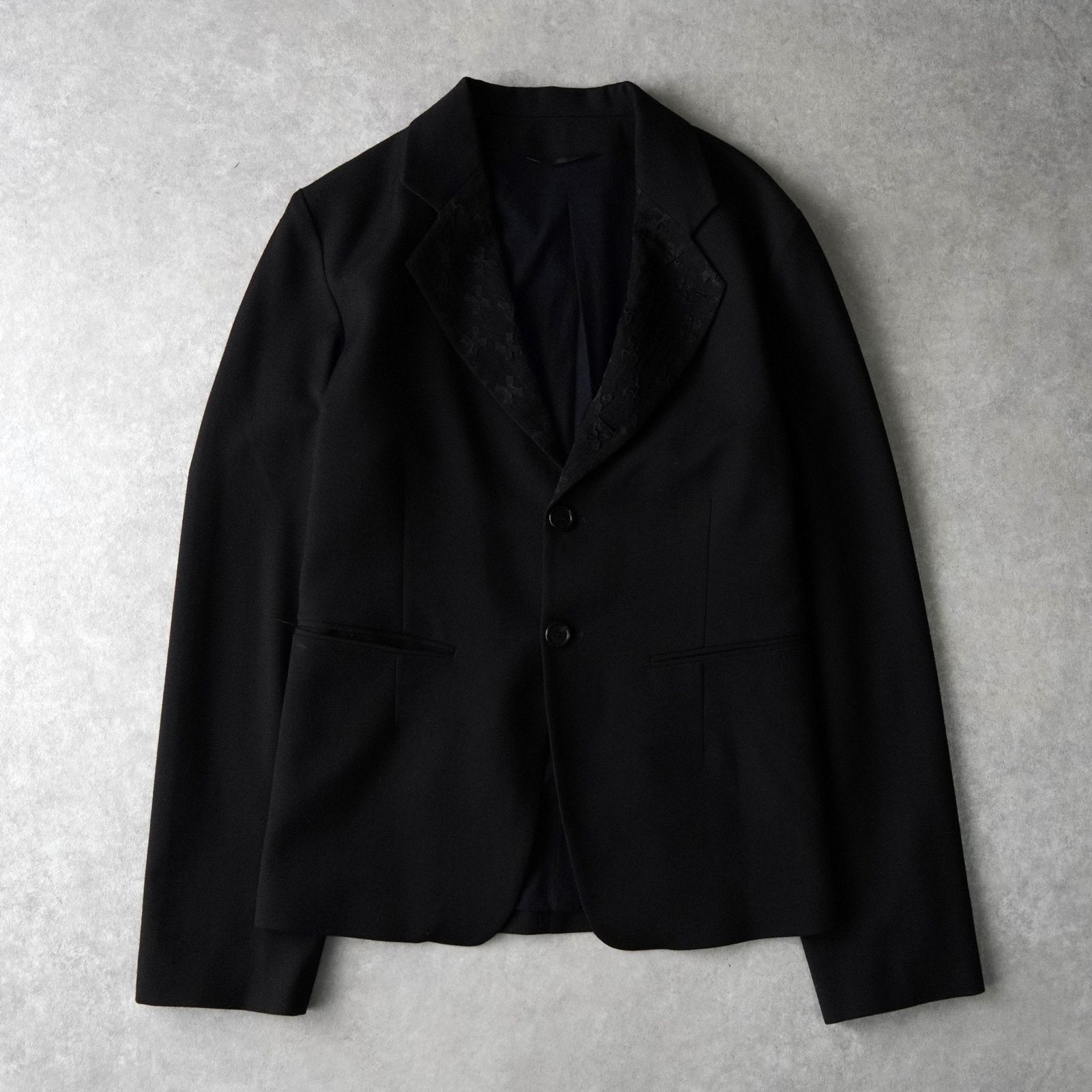 アン ドゥムルメステール クロス刺繍 シングル テーラードジャケット