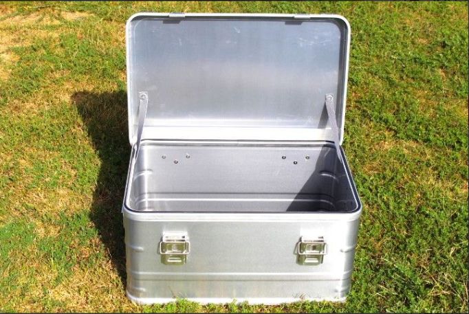 スタッキング アルミコンテナボックス 50L ガレージ収納箱 コンテナボックス キャンプギア収納箱 トランクボックス aluminum box アウトドアコンテナボックス スタッキングボックス アウトドアギアボックス 道具箱