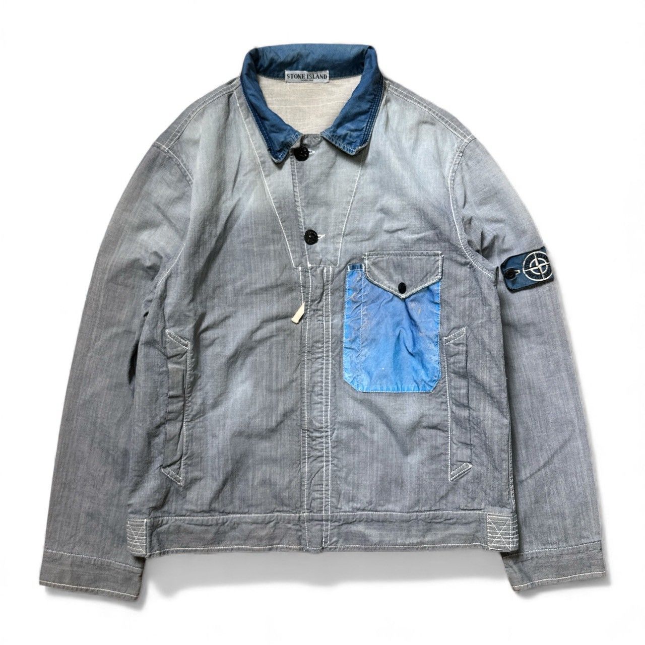 STONE ISLAND 06 SS garment dyed Reflector denim shirt ストーンアイランド ガーメントダイ リフレクター デニムシャツ