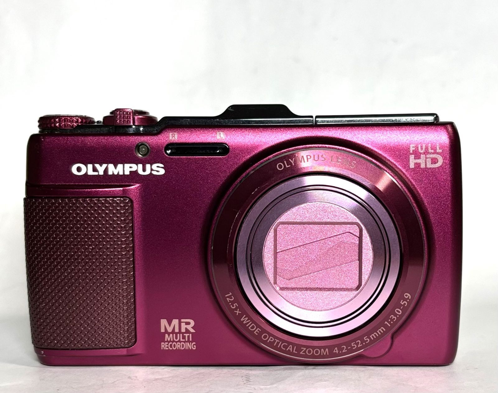Olympus SH-25MR 16.0MP 12.5x Full HD 3 LCD デジタルカメラ Red 基本動作 済み バッテリー 含予備 充電器 SDカード添付 即使用 5265