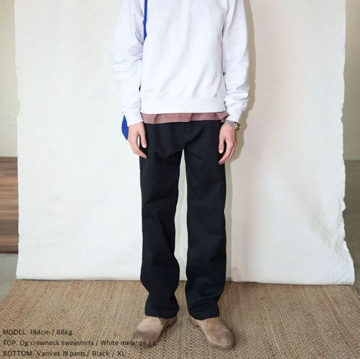 L ryoo 半ベス チノパンツ ブラック