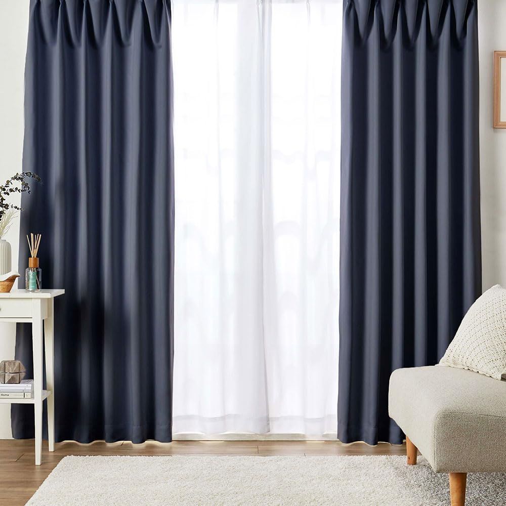 数量 ベルーナ BELLUNA カーテン 遮光 4枚セット 99.9 以上遮光 1級 遮熱 uvカット おしゃれ 幅100 タッセル付 4枚組 アジャスターフック付 カーテン2枚 レース2枚 285263-606