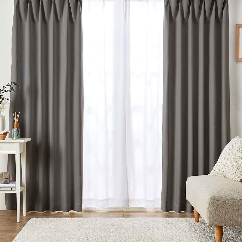 新着商品 99.9 以上遮光 1級 4枚セット 遮熱 uvカット 遮光 おしゃれ 幅100 タッセル付 カーテン 4枚組 アジャスターフック付 カーテン2枚 ベルーナ BELLUNA レース2枚 285263-406