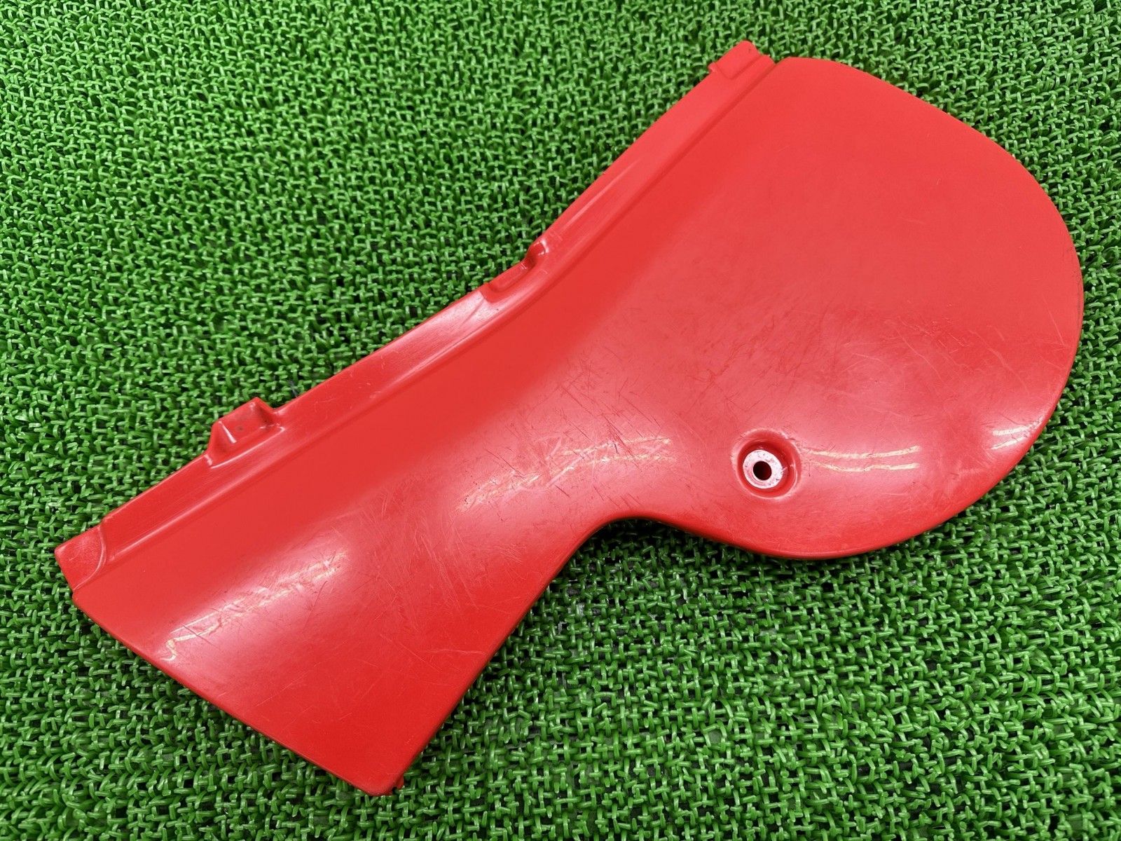 MTX 50 サイドカバー 左 赤 GC 5 ホンダ バイク 部品 AD 04 サイドカウル ゼッケンプレート パネル コケキズ無し iJ