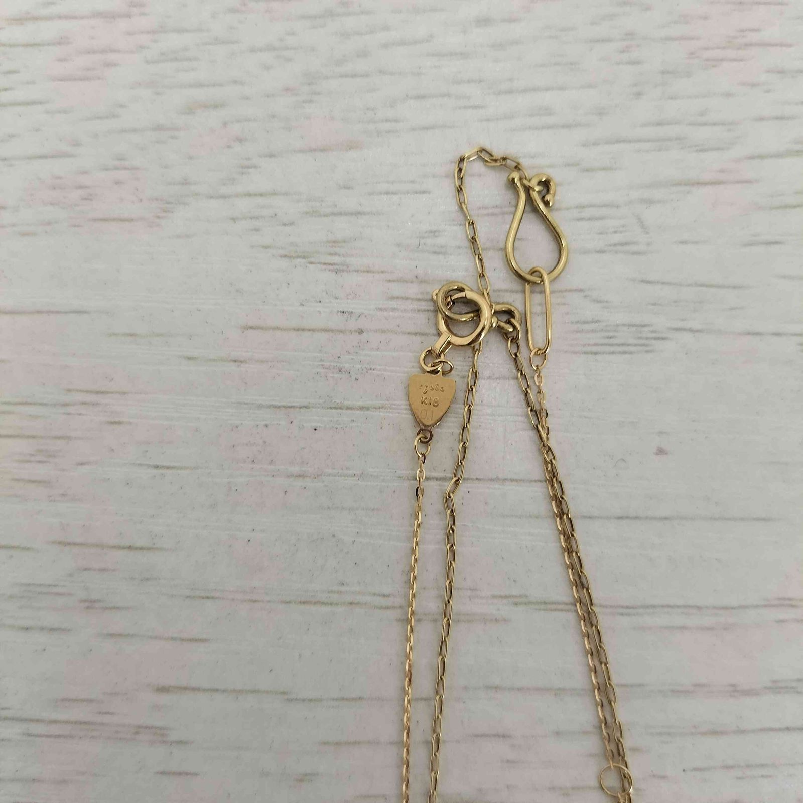 ユーズドフルギ 古着 agete 18 K 001 Ct ダイヤモンド ゴールドネックレス レディース 表記無 パーティー向け 高見え