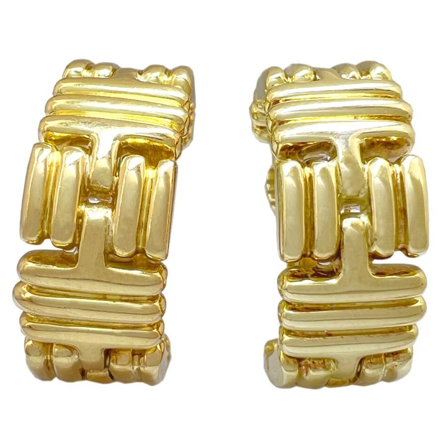 BVLGARI ブルガリ ピアス パレンテシ ラージ ヴィンテージ フープ 750