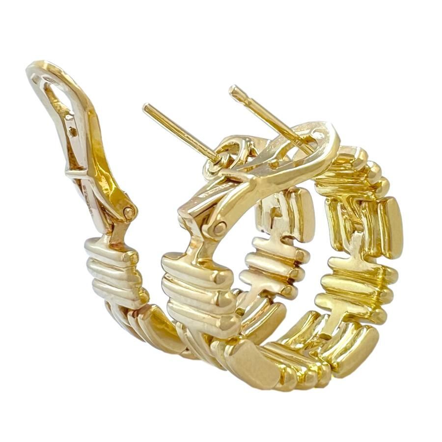 BVLGARI　ヴィンテージ　パレンテシ　ラージ　フープ　750　K18　ピアス BVLGARI ブルガリ ピアス パレンテシ ラージ ヴィンテージ フープ 750