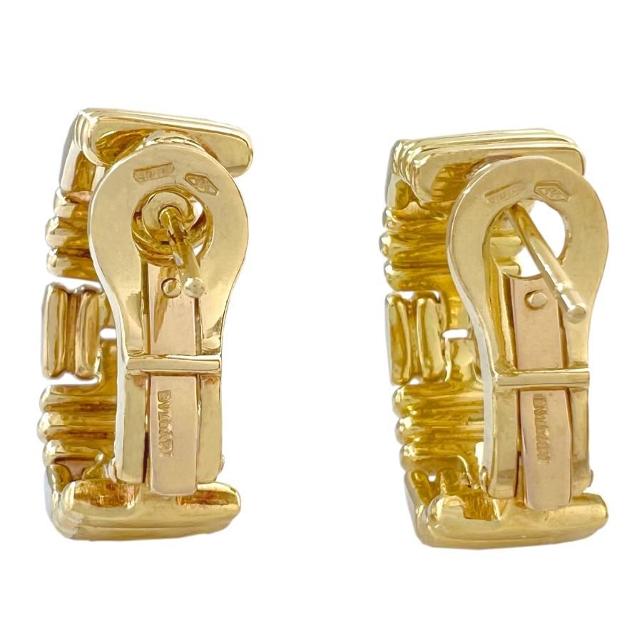 BVLGARI　ヴィンテージ　パレンテシ　ラージ　フープ　750　K18　ピアス BVLGARI ブルガリ ピアス パレンテシ ラージ ヴィンテージ フープ 750