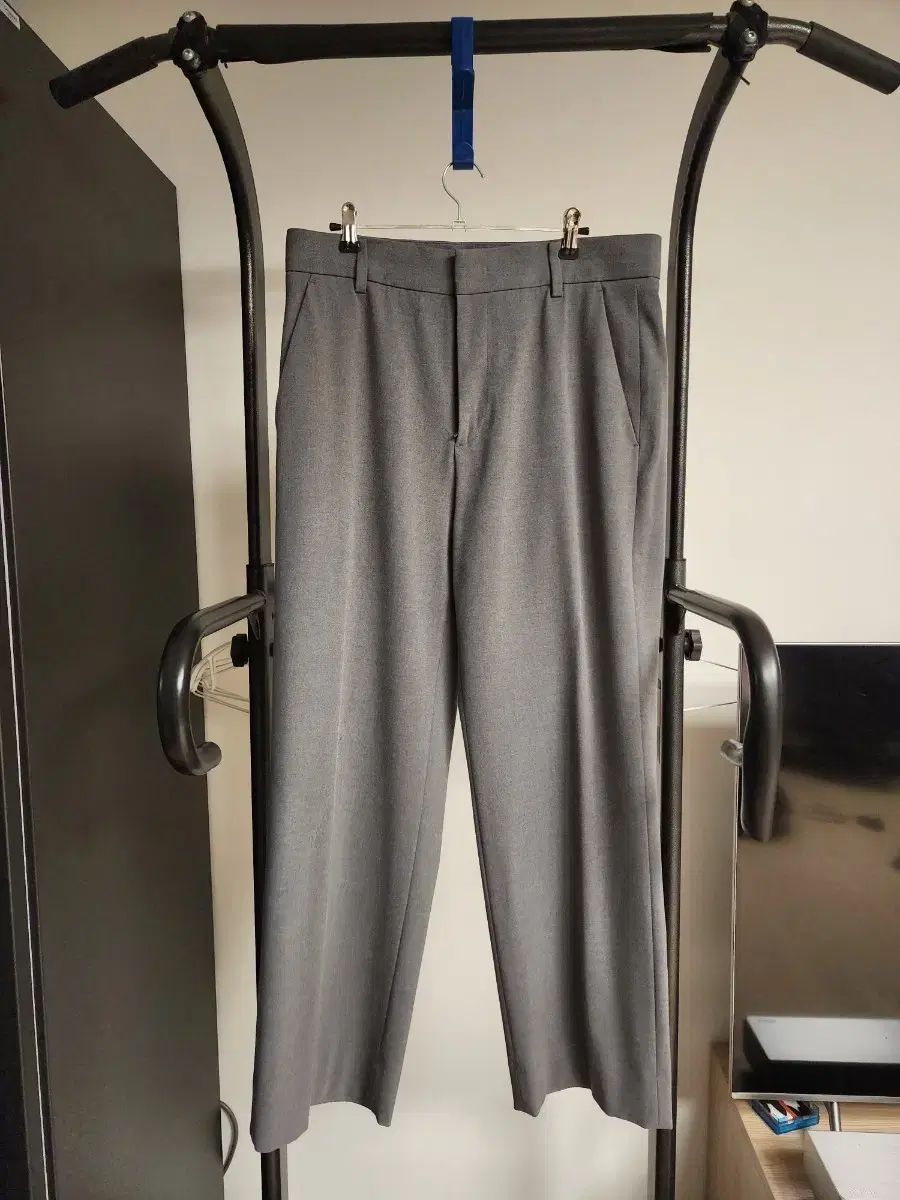 82 32 システムオム グレー ワイド スラックス