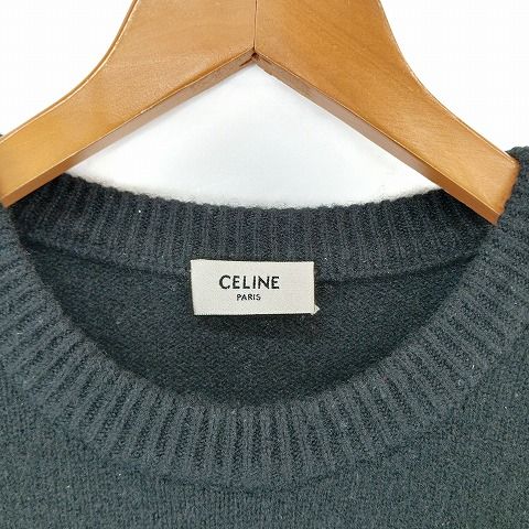 セリーヌ CELINE カシミヤ セーター 2A634981E XS 黒 ブラック ☆AA