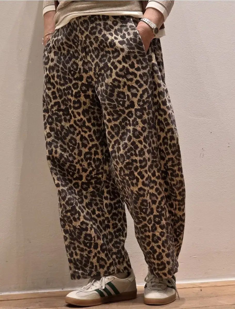 レオパード 起毛 コールテン パンツ チノパン パンツ
