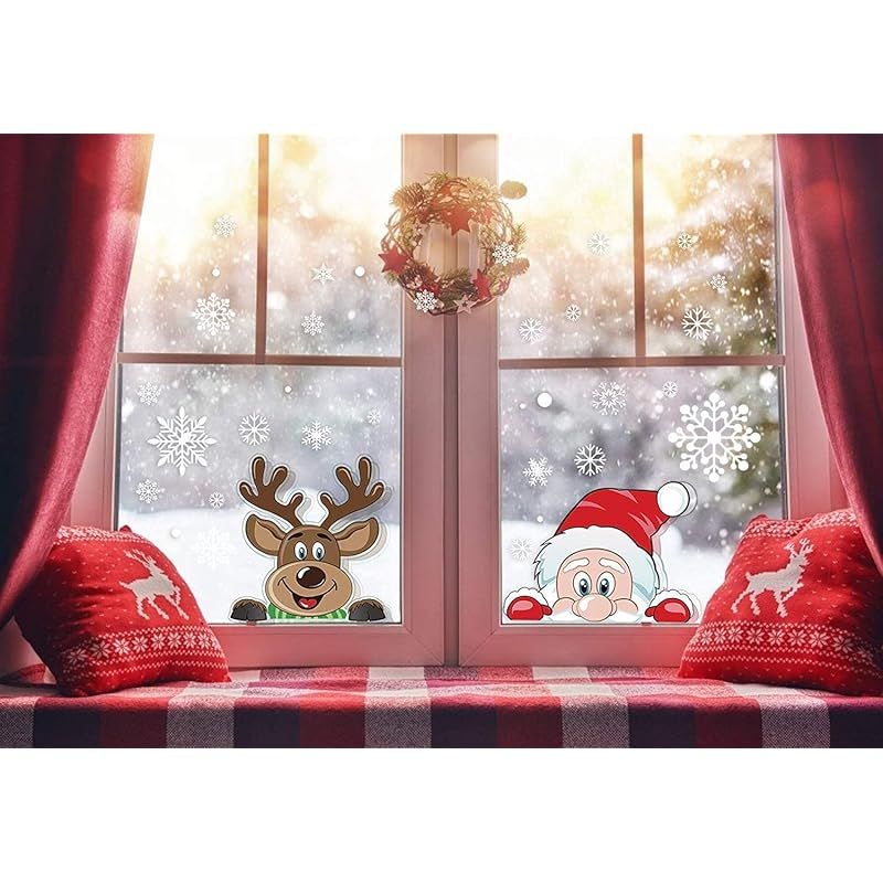 迅速発送】CCINEE クリスマス 静電ステッカー ウォールステッカー 窓