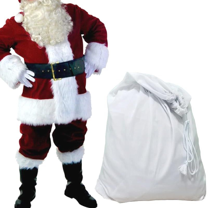 迅速発送】[Synlala] サンタさんの大きな袋 サンタクロースの袋 白い