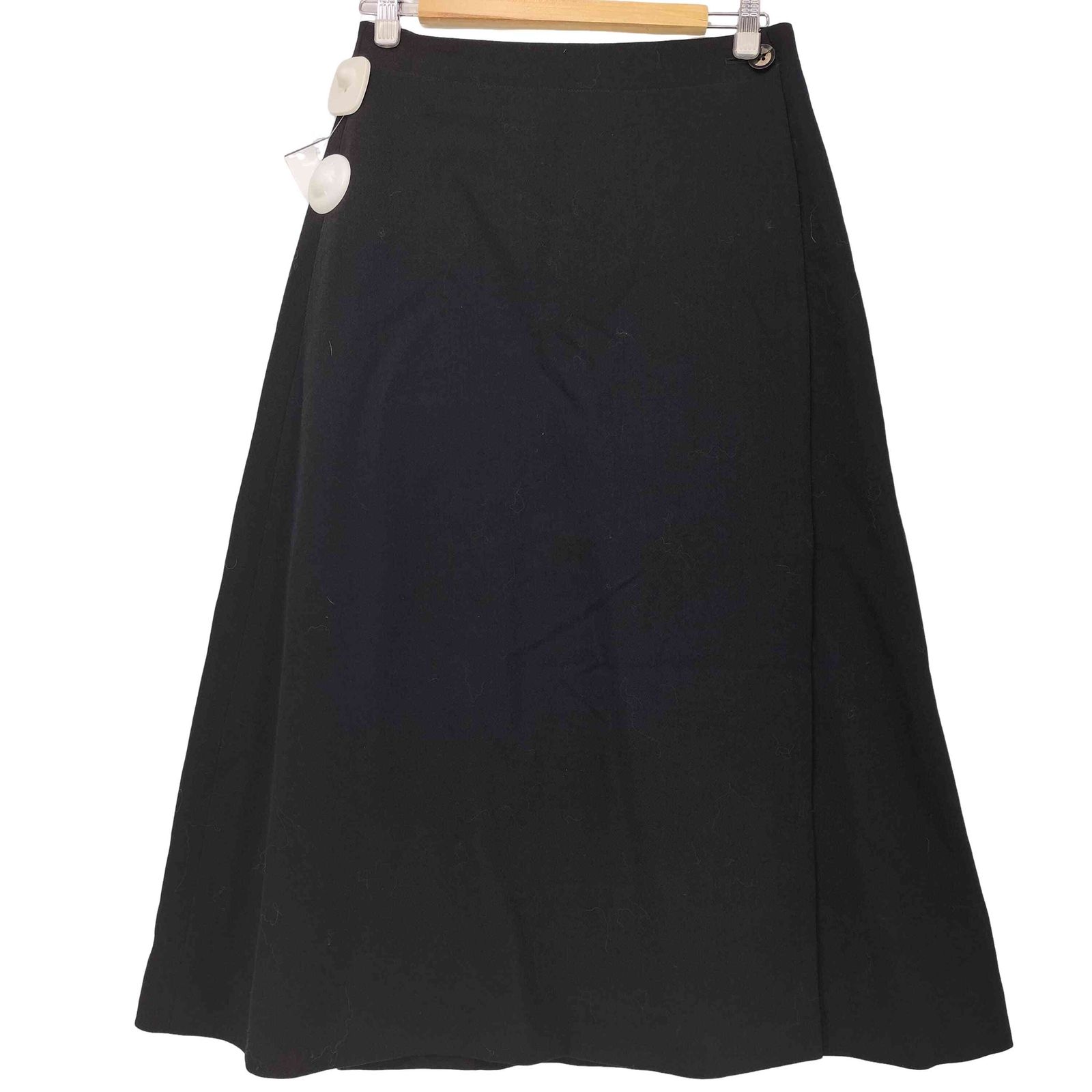 ヨウジヤマモトファム Yohji Yamamoto FEMME 2002AW Wool Surge Wrap Skirt ウール サージ ラップスカート レディース JPN 2