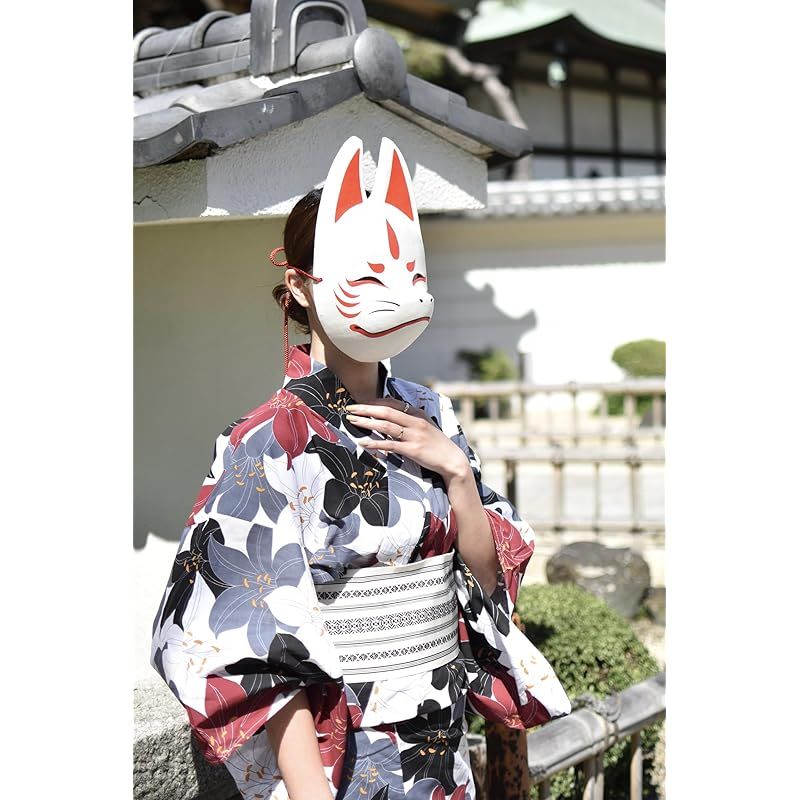 相楽製作所 張子でできた狐面 狐のお面 白 白狐 和風 狐面 きつね お面 SW007 羽二重張り SW007