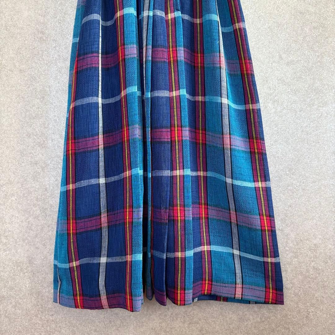 レトロ古着 マドラスチェック柄ワンピース