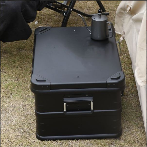 マットブラック スタッキング コンテナボックス ５０Ｌ アウトドアコンテナ OLIVEOS_COM_TR