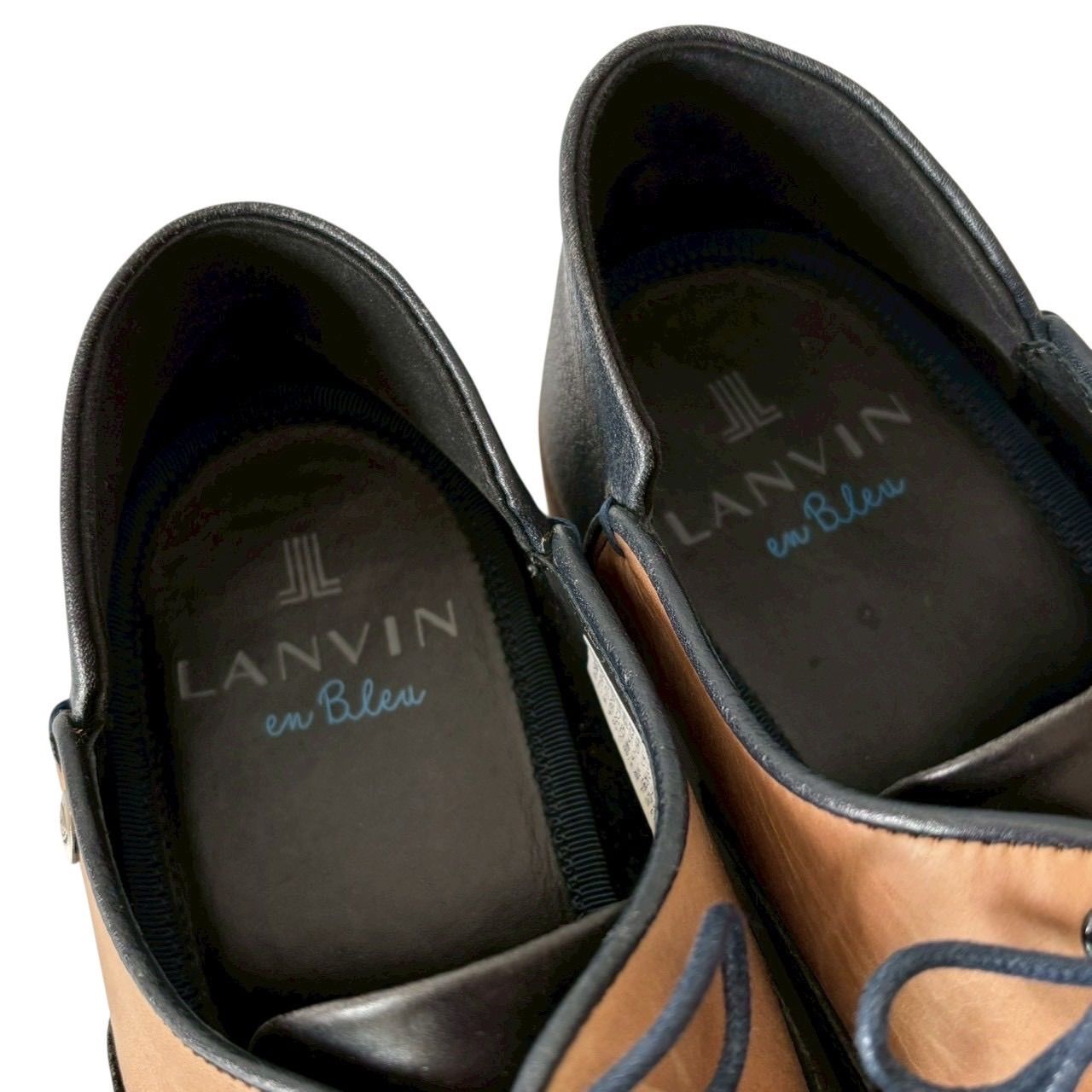LANVIN on blue ランバンオンブルー ツートンレザーシューズ 黒 茶 