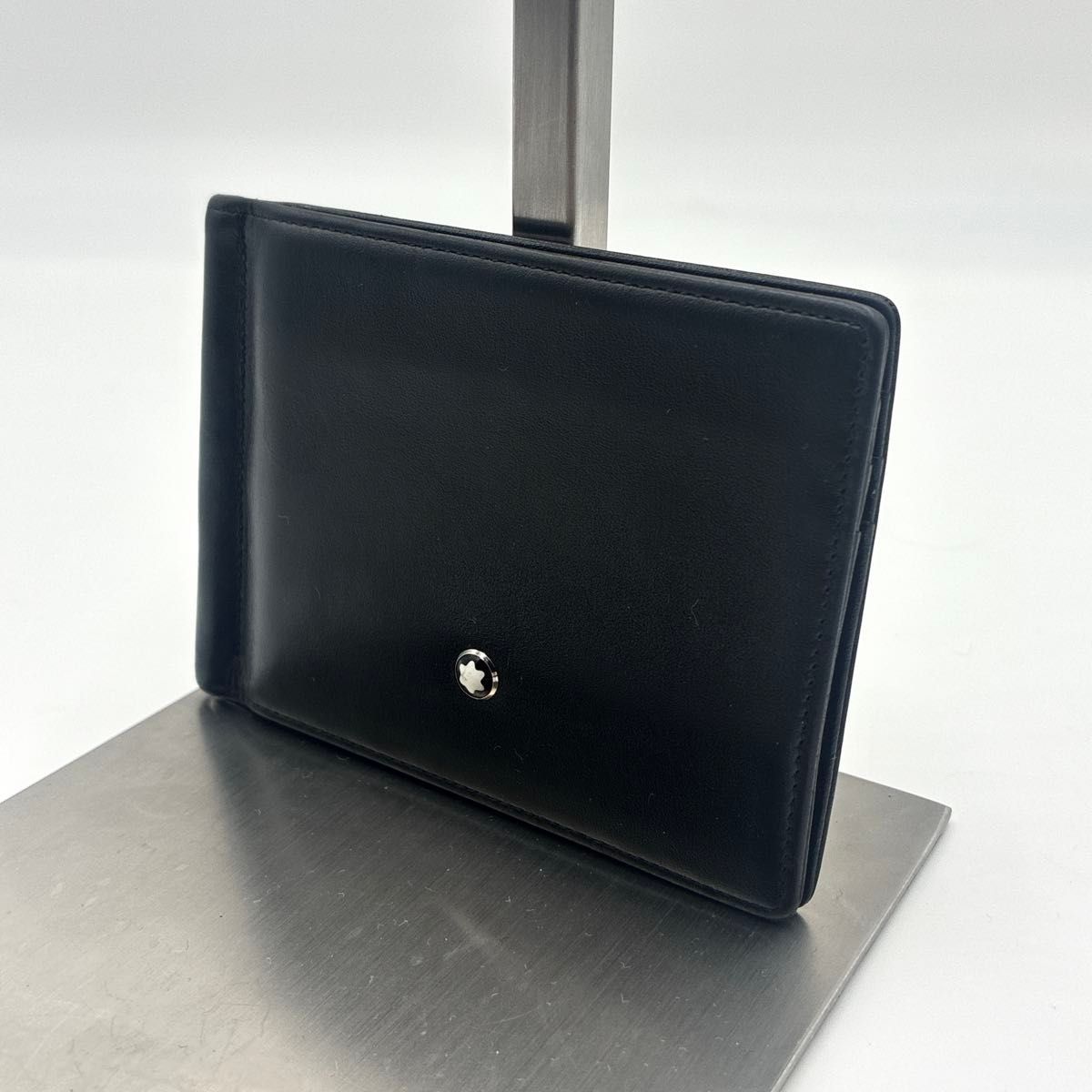 MONTBLANC モンブラン マネークリップ 財布 折り財布 ホワイトスター ブラック 黒 レザー カードケース 札入れ