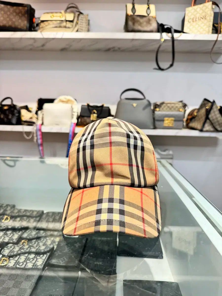 ユニセックス BURBERRY バーバリー アンチック CHECK ベースボールキャップ 帽子 ベージュ