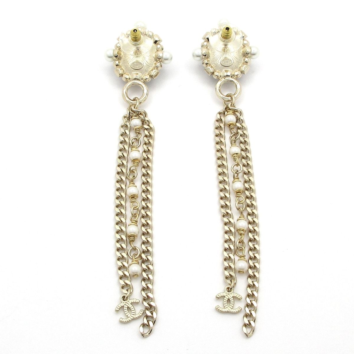 CHANEL シャネル ピアス ゴールド 黒 マルチ