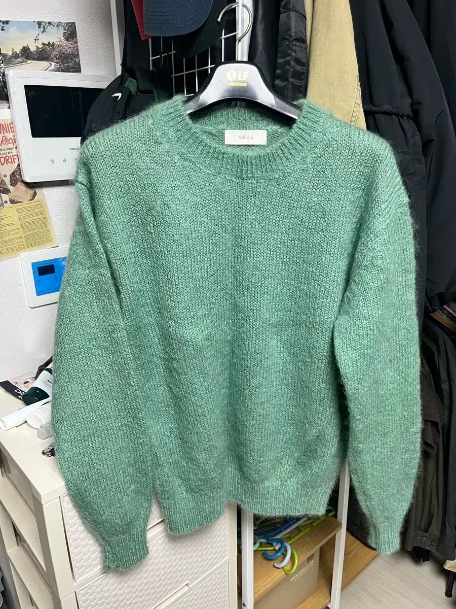 シエクル モヘア ラウンド ニット ミント M