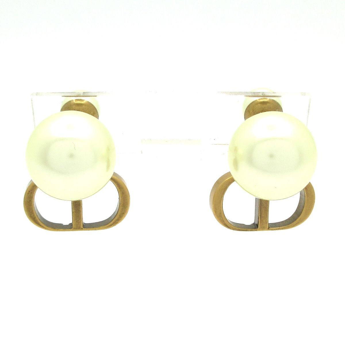  DIOR ChristianDior ディオール クリスチャンディオール ピアス トライバル ゴールド アイボリー CDモチーフ ピアス(両耳用) アクセサリー