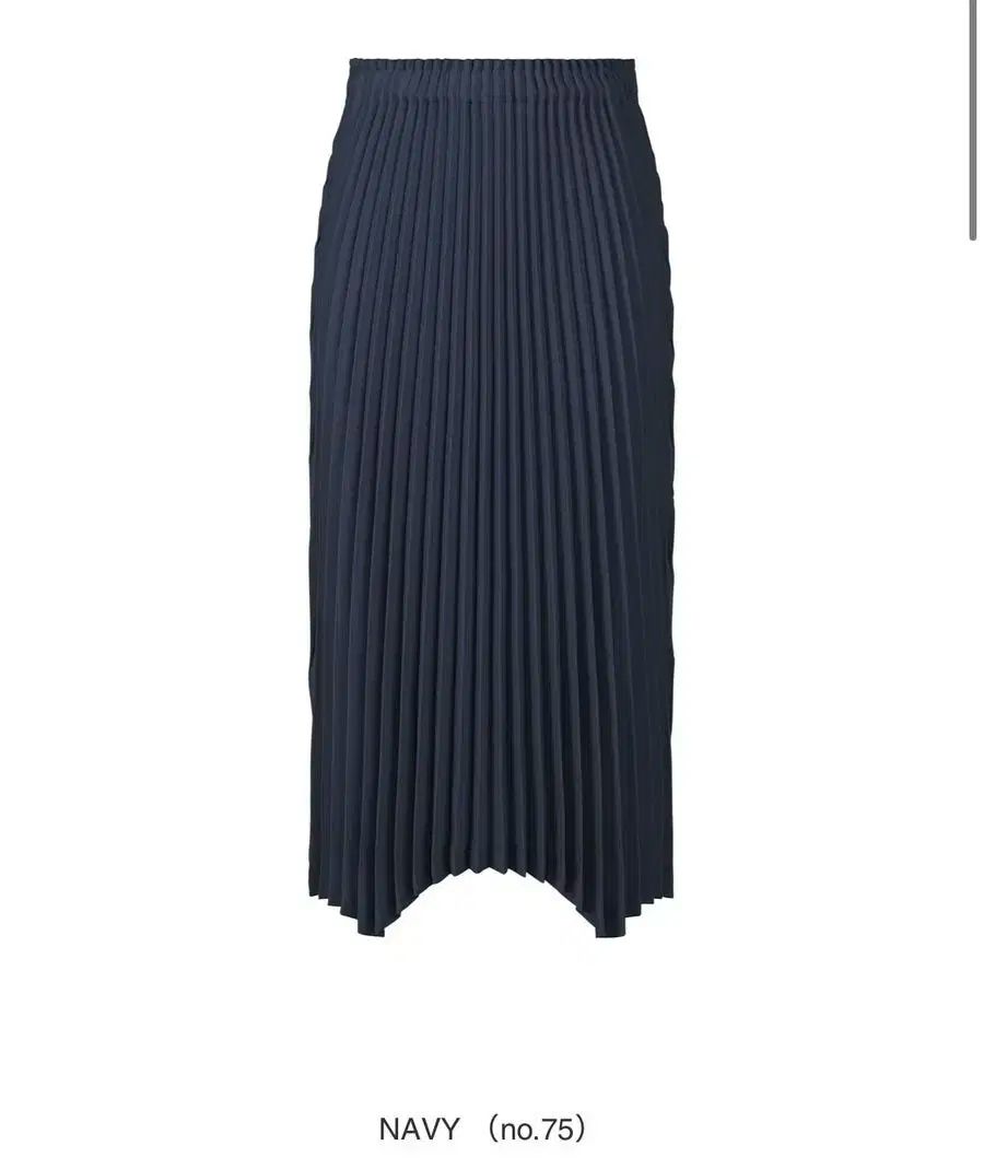プリーツプリーズ サーキュラースカート ネイビー