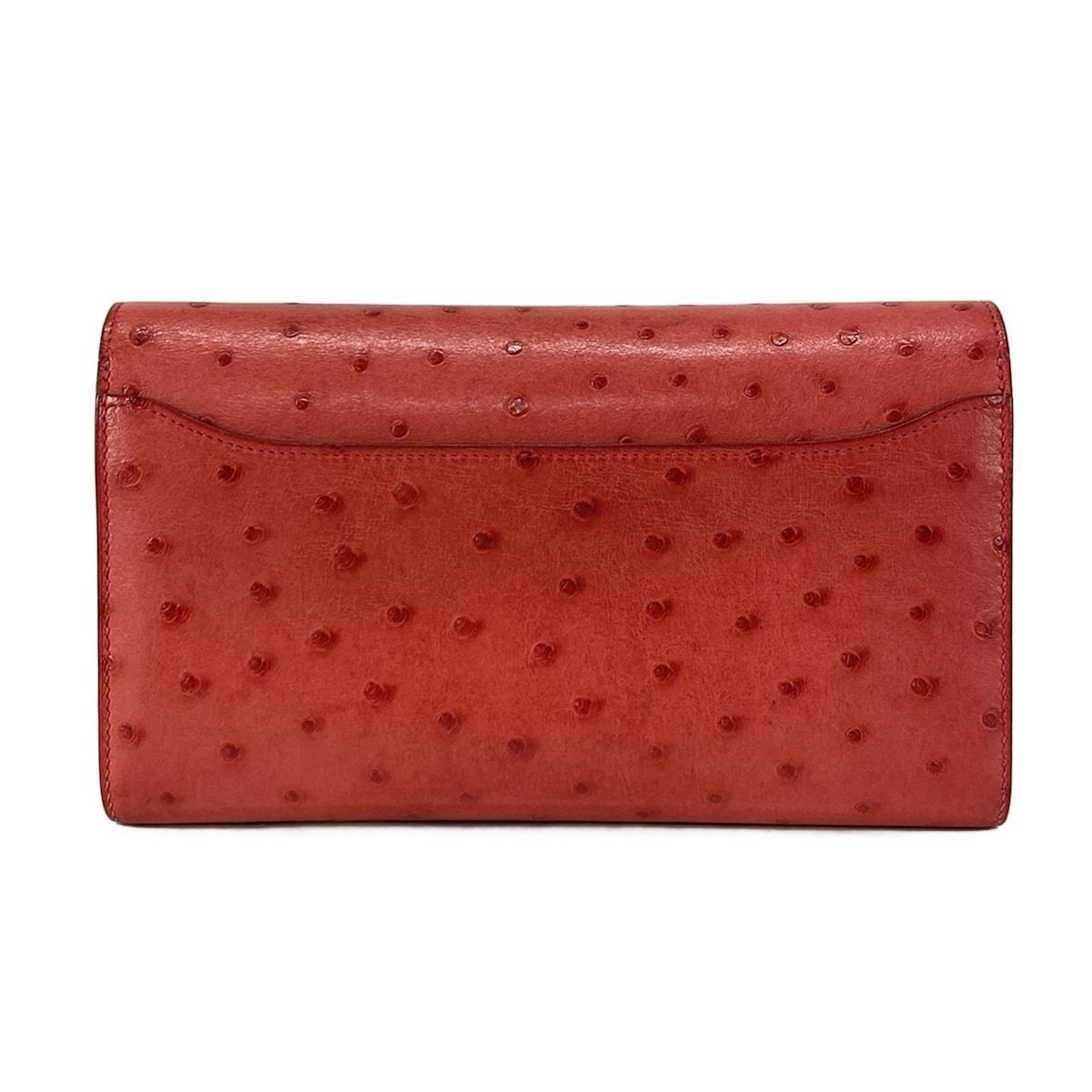 HERMES エルメス 長財布 コンスタンスロング レッド ゴールド金具