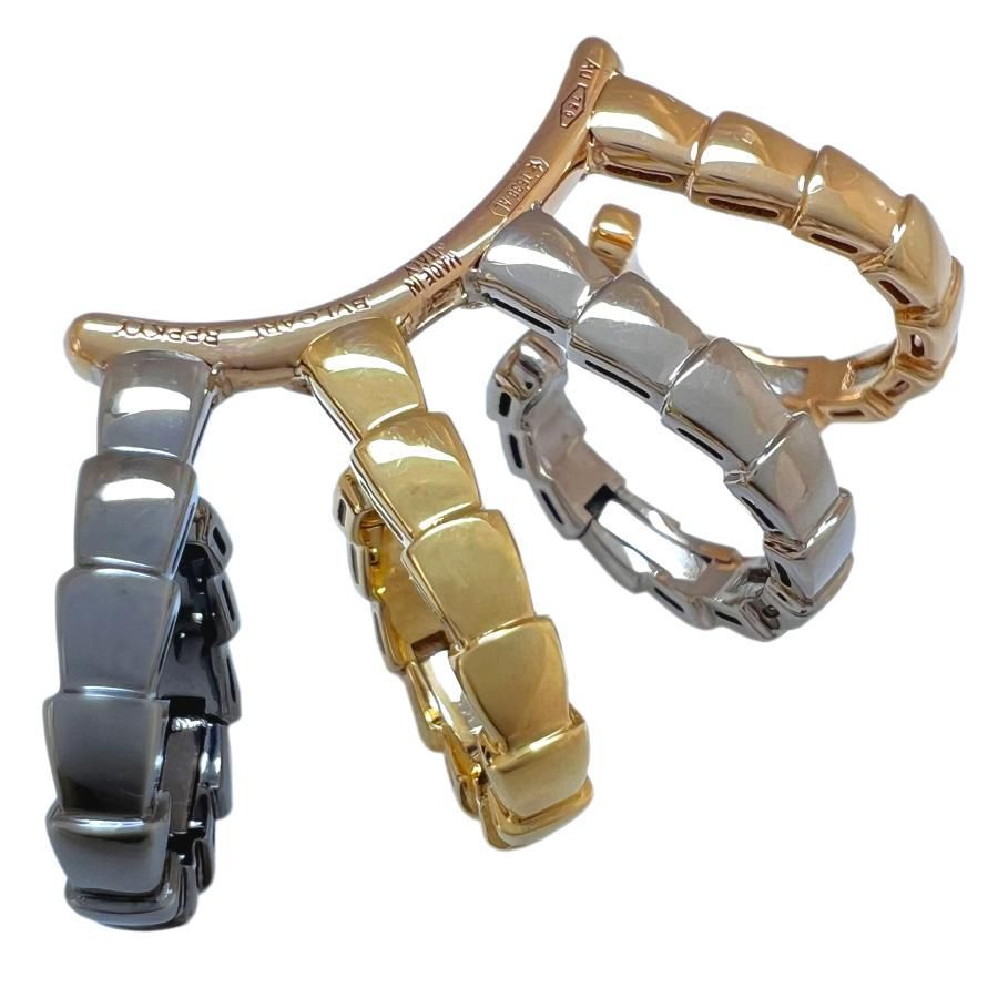 BVLGARI ブルガリ イヤーカフ セルペンティ ヴァイパー 356173 スネーク 750 K18 YG PG WG ブラックロジウム