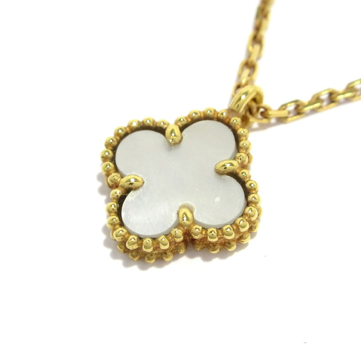  VanCleef Arpels ヴァンクリーフ アーペル ネックレス スウィートアルハンブラ K 18 YG マザーオブパール ネックレス アクセサリー