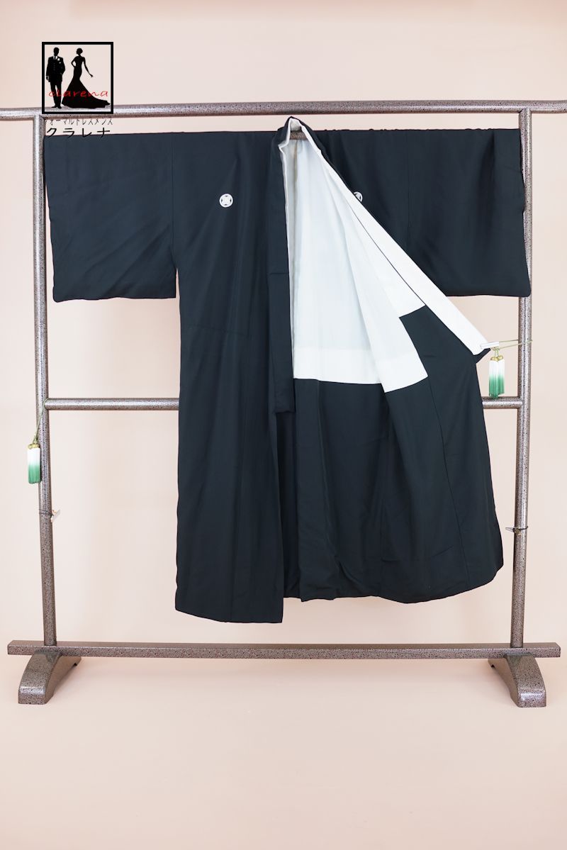 幅広い品揃え。 フォーマル衣装 適応身長 １７０cm前後 家紋 丸に違鷹ノ羽 角帯 羽織紐 末広 草履 長襦袢 男袴 着物 羽織 紋服 8点セット 5号 cl_kimono2623 品