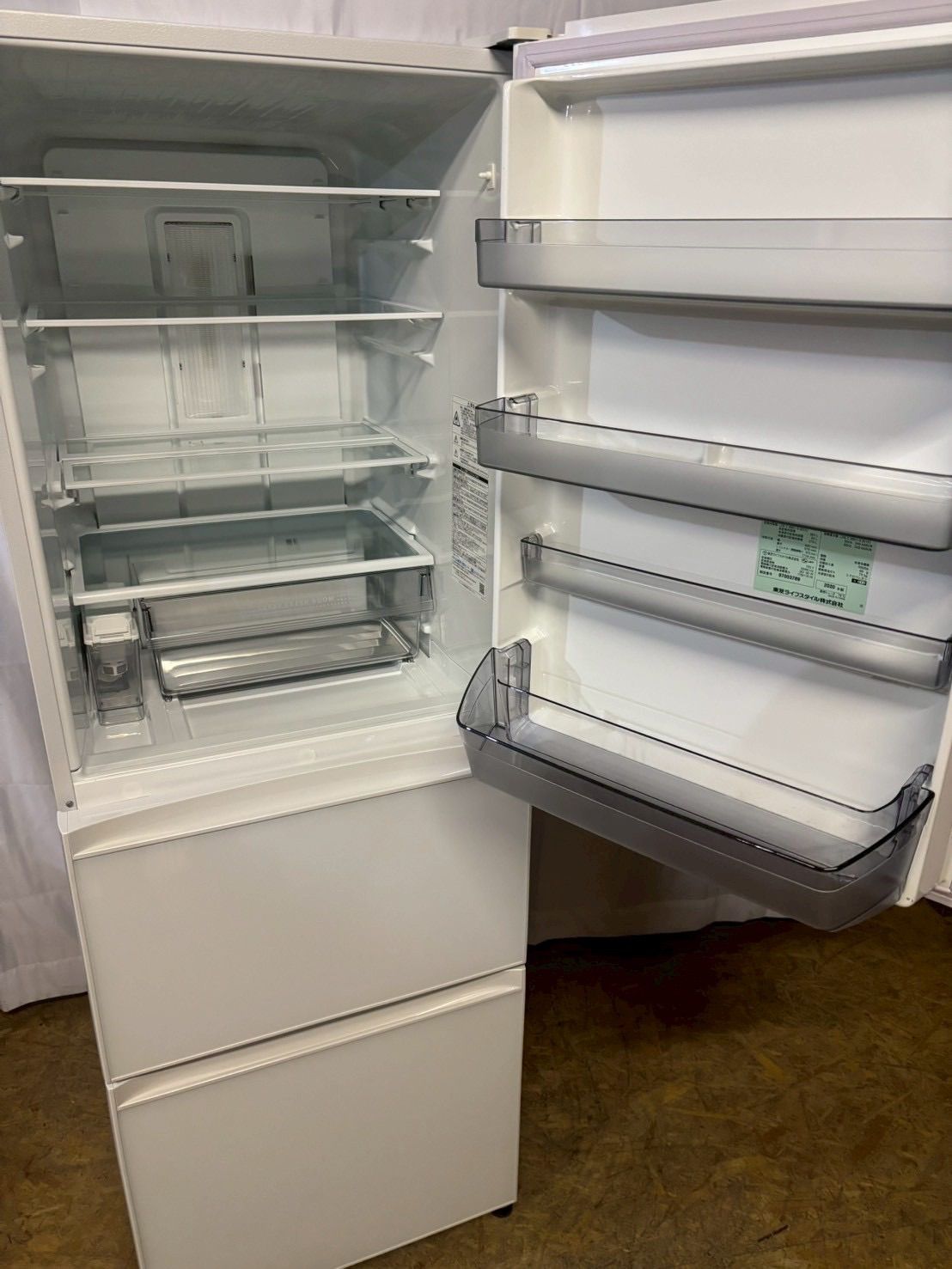 TOSHIBA 東芝 3ドア 冷蔵庫 363L GR-S36SXV 2020年 GR-S36SXV-EW