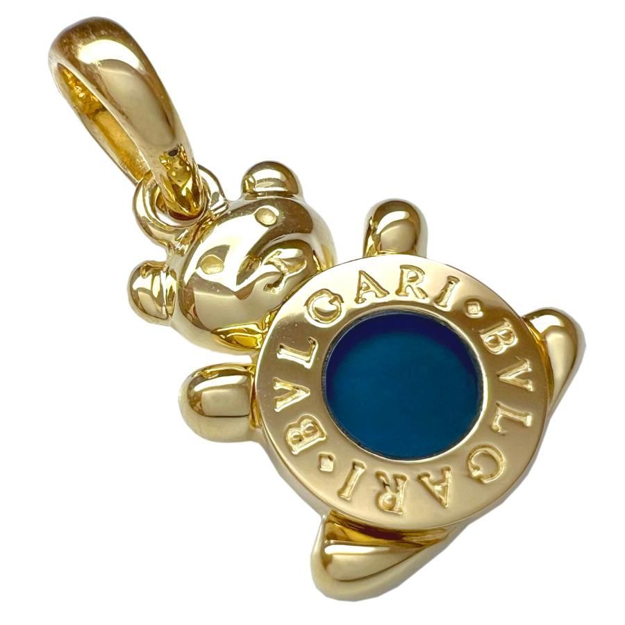 BVLGARI ブルガリ トップ ベア K18 ブルガリブルガリ 750 YG オニキス ペンダントヘッド チャーム