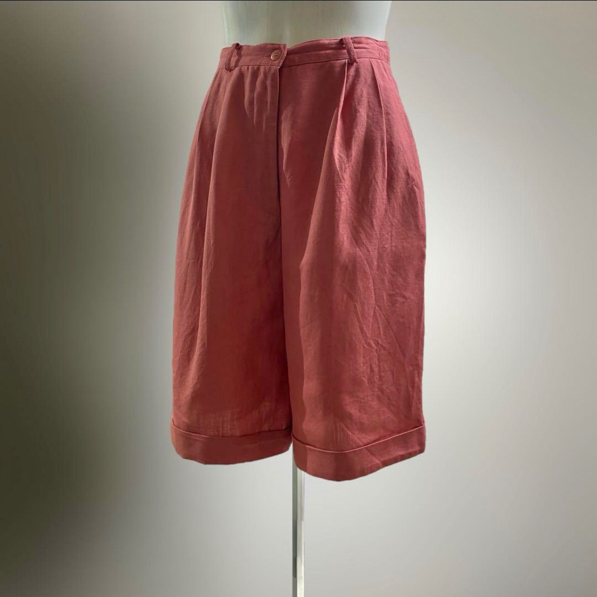 USA製 ヴィンテージ ショートパンツ リネン アメリカ ビンテージ 90s 淡 vintage アメリカ