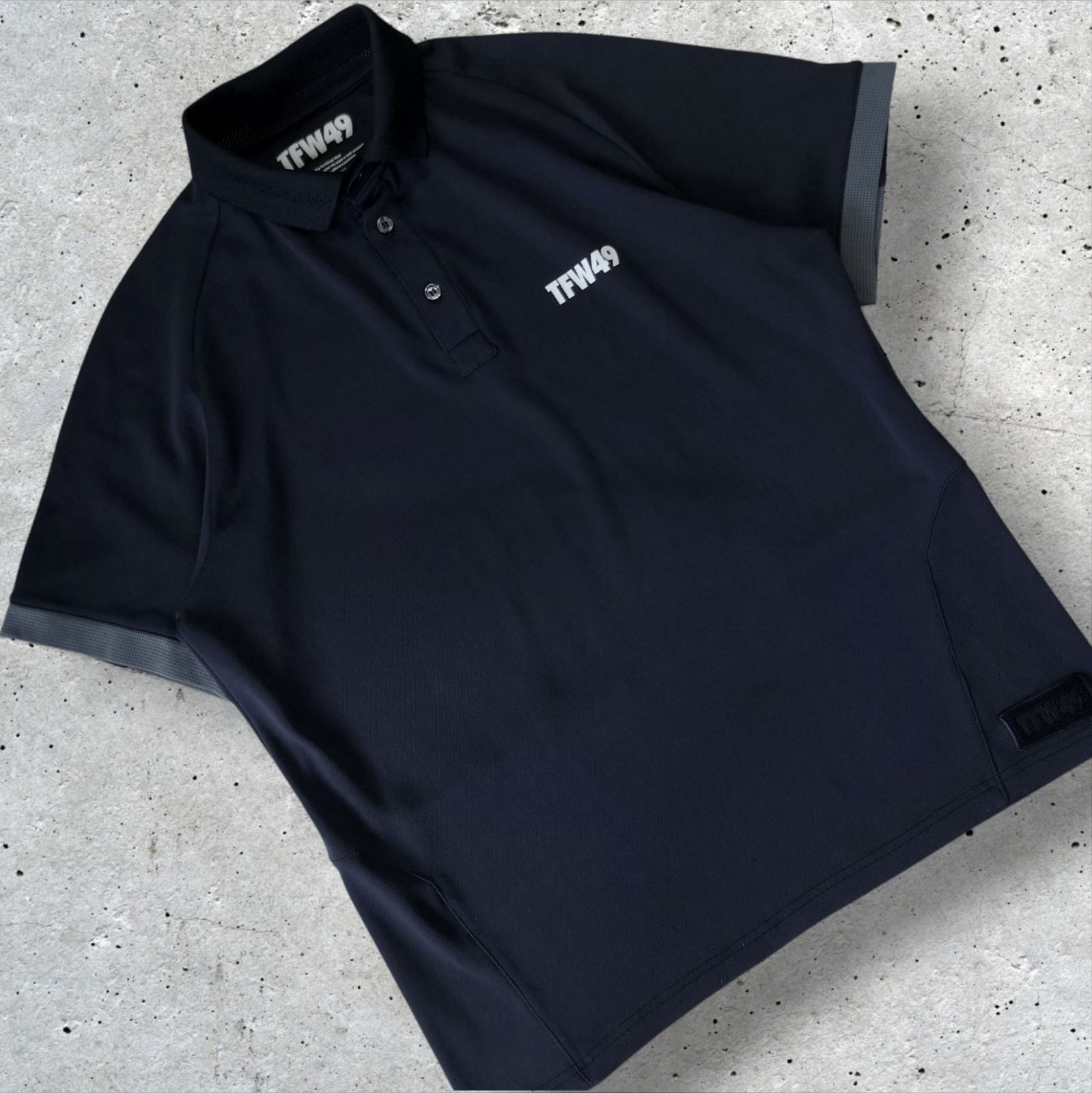 TFW 49 GOLF モノトーン ショートスリーブ ポロシャツ ブラック メンズ