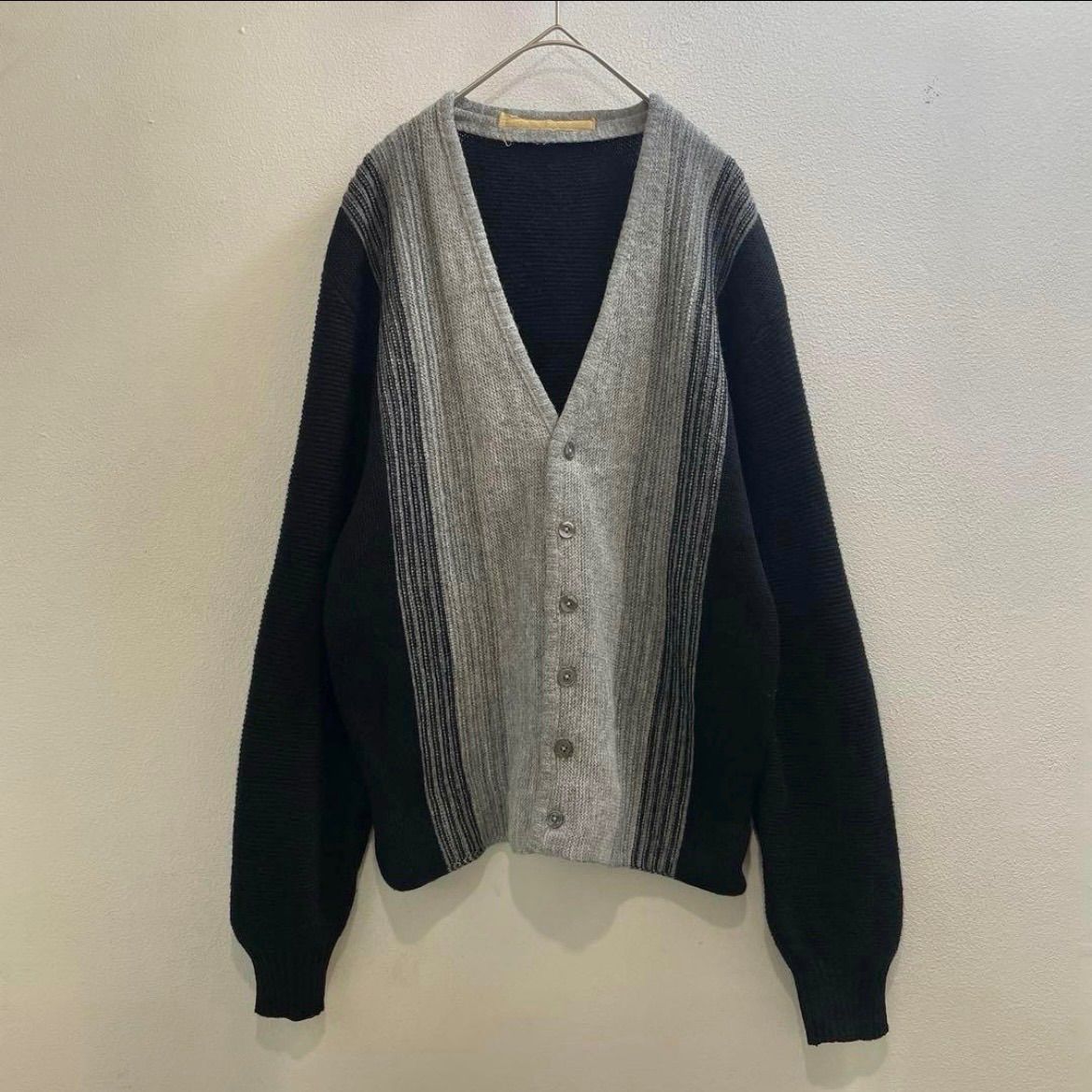 USA カーディガン 50 s 60 アメリカ ヴィンテージ ブラック ニット