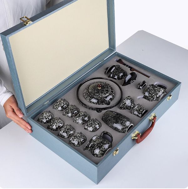 16点セットの工夫茶具セット セラミック製の家庭用リビング茶釜 工夫茶カップ