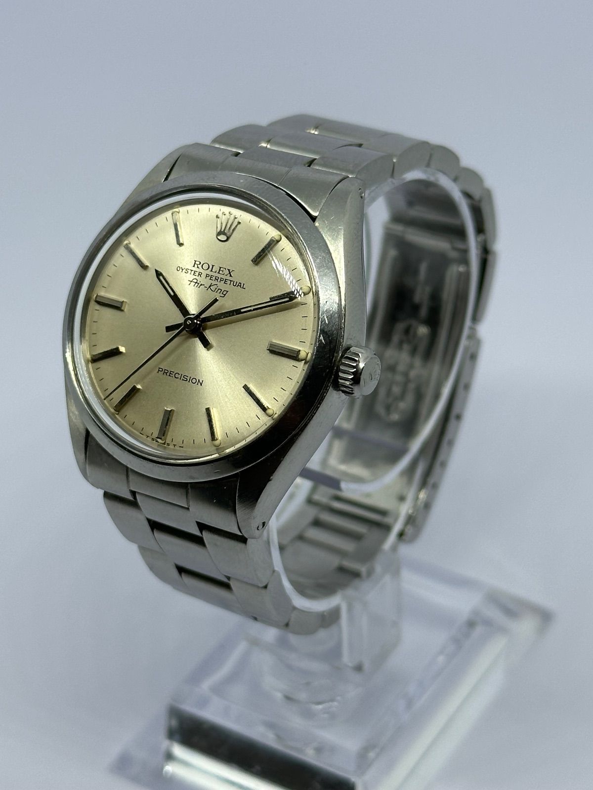 オーバーホール 済み 1年間 付き ROLEX エアキング Ref 5500 Cal 1520