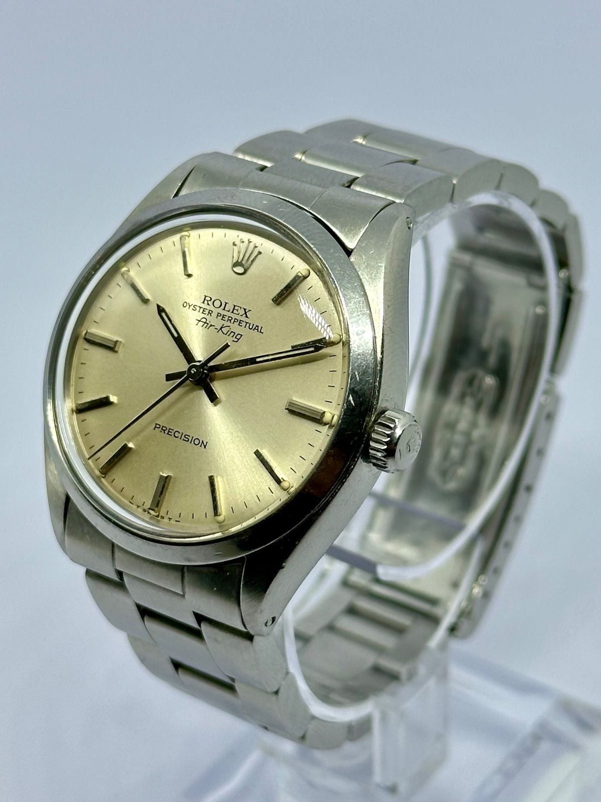 オーバーホール 済み 1年間 付き ROLEX エアキング Ref.5500 Cal.1520