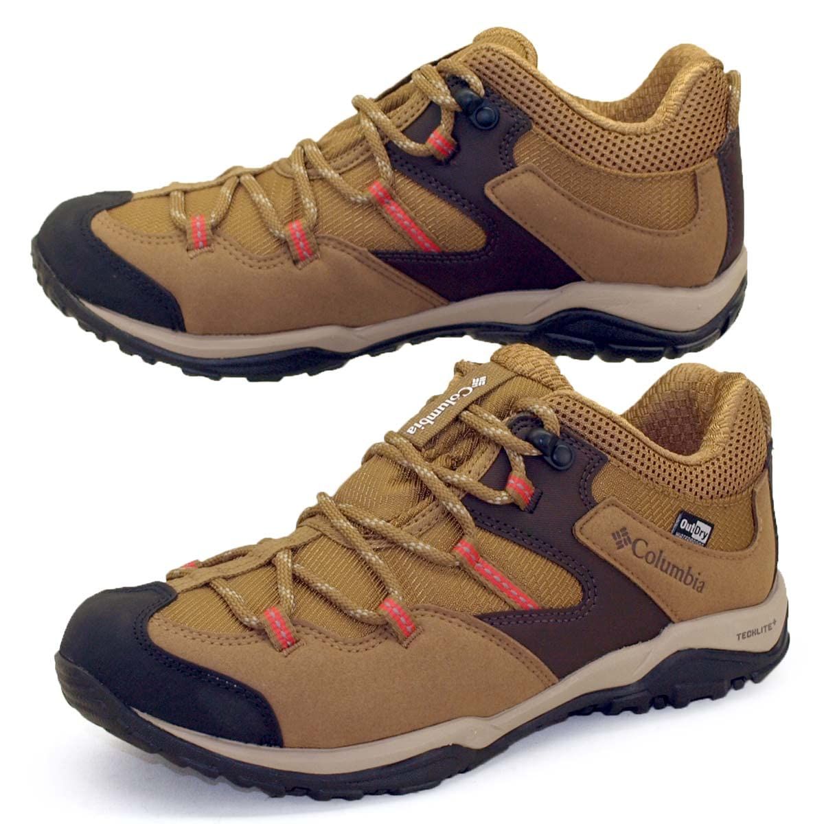 コロンビア セイバー ファイブ ロー アウトドライ ワイド ELK RED CORAL 26.0 CM ベージュ