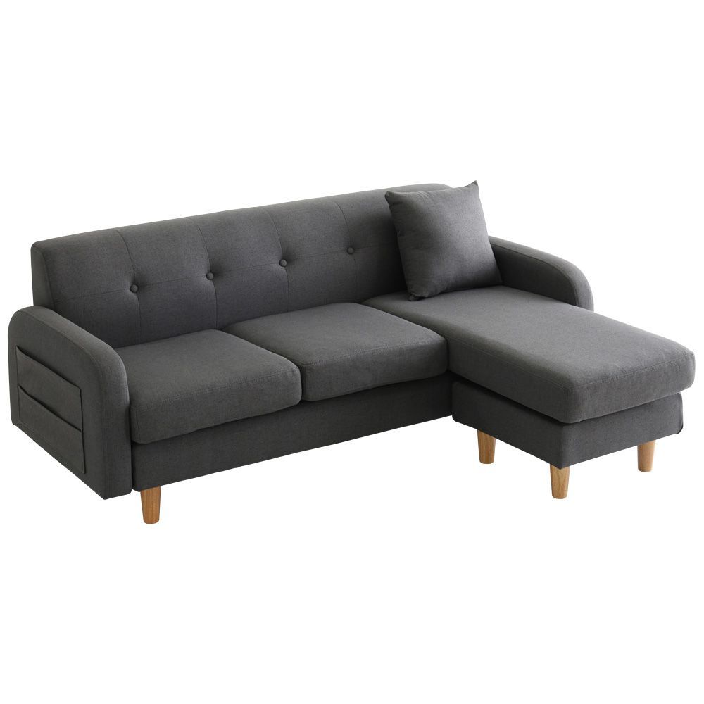 3人掛けカウチソファ Zecta-ゼクタ- ZCT-3 P-CG チャコールグレー