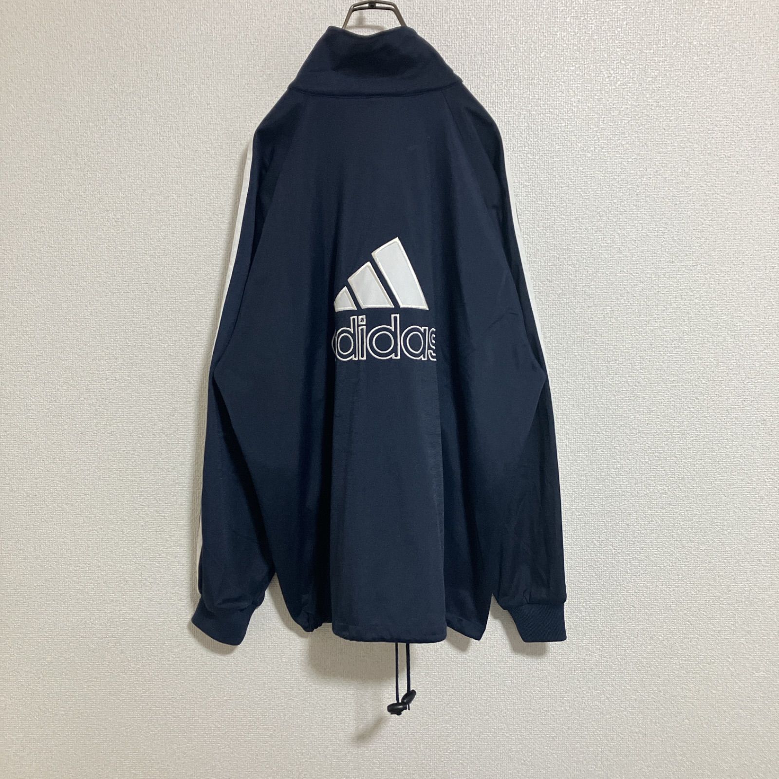 バックロゴ刺繍】90s adidas アディダス ジャージ 紺 M - メルカリ
